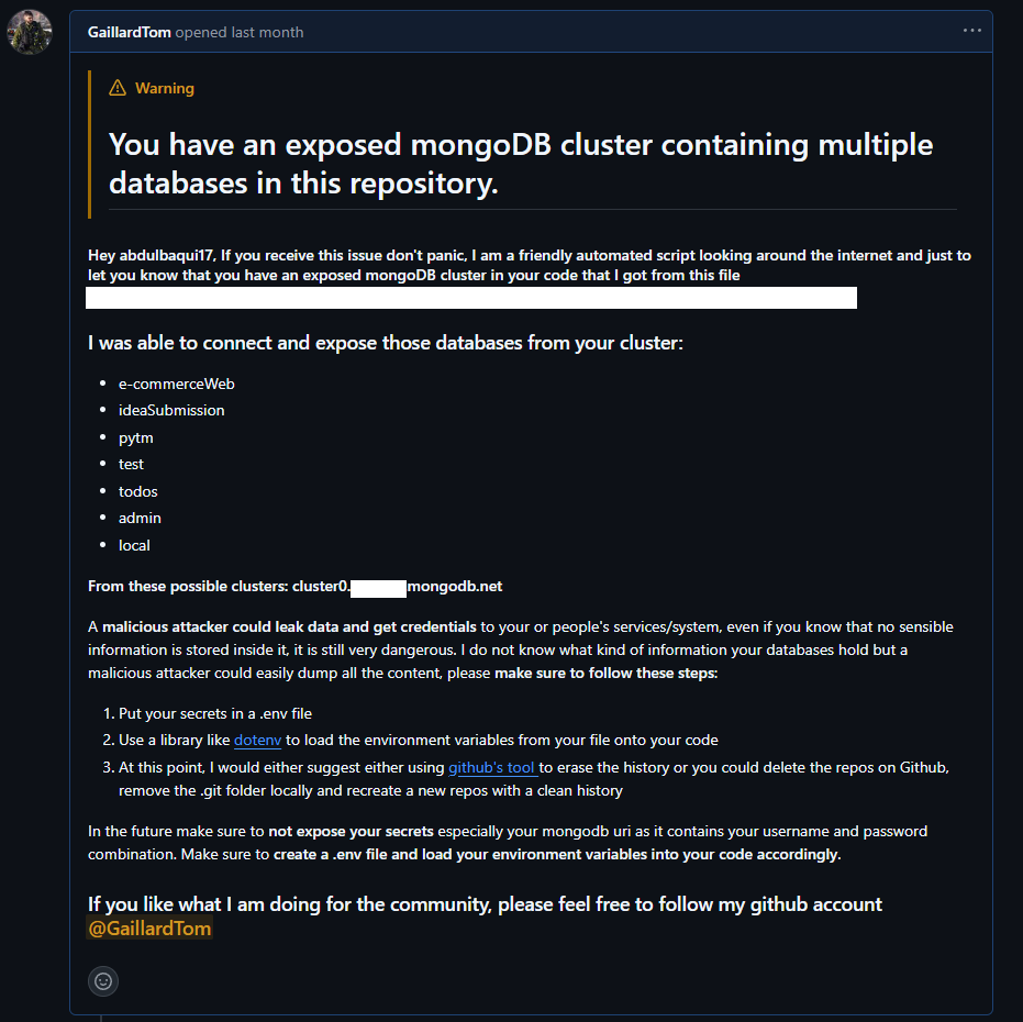 Example issue